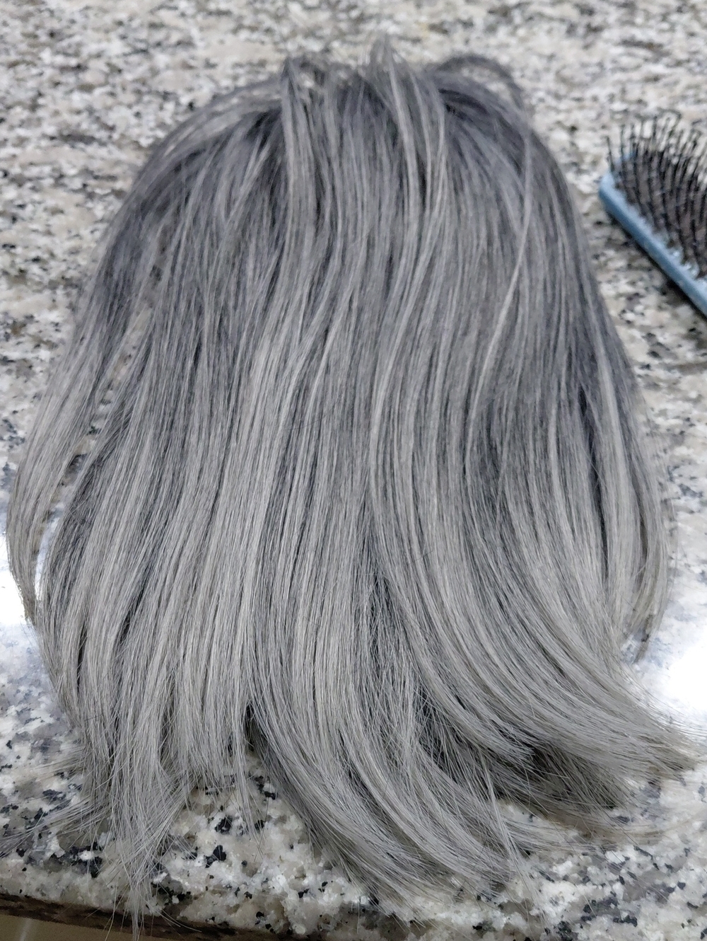 Gray Clip-In Hair Extension - Silver Gray Remy Style Mayde Ponytail